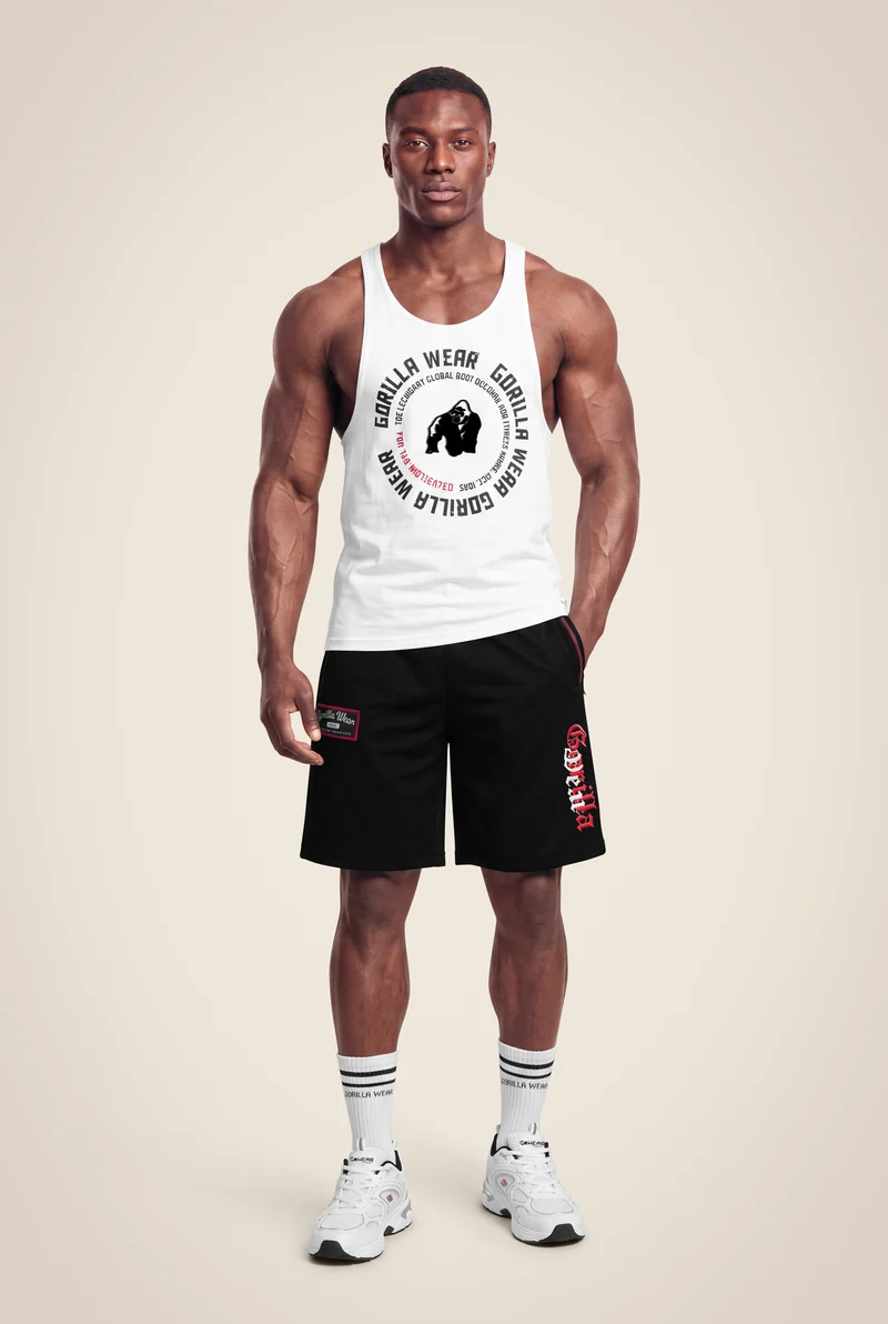 Marlow Mesh Shorts - Black/Red