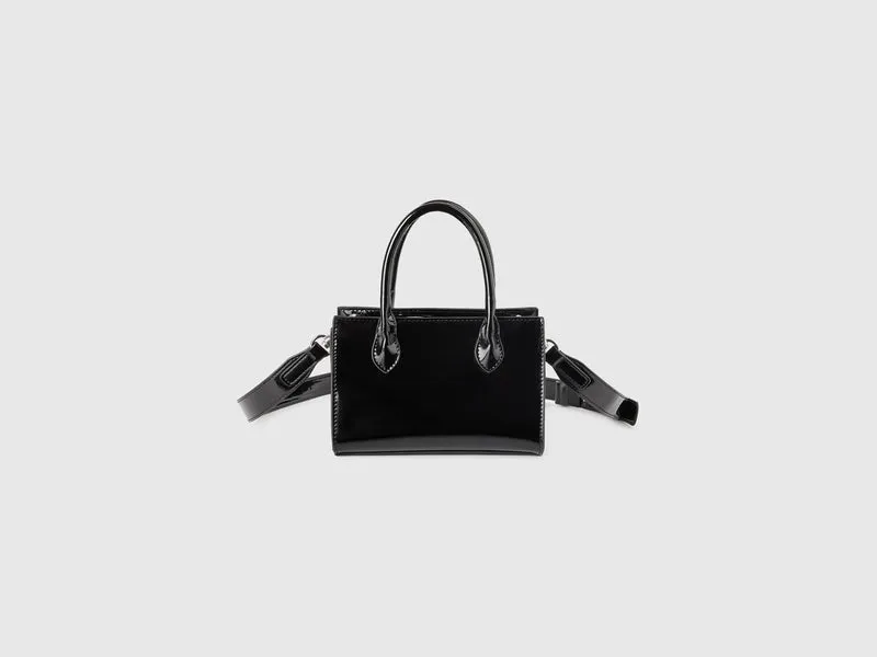 Mini-Lackledertasche