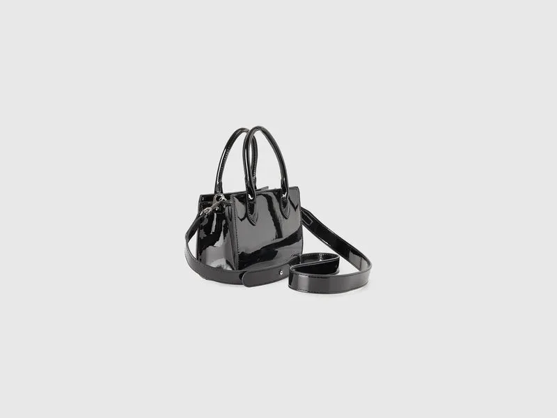 Mini-Lackledertasche