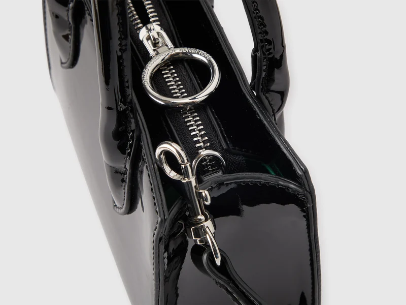 Mini-Lackledertasche