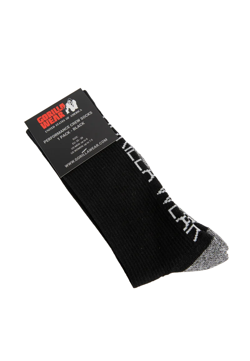 Performance Crew Socks - Black