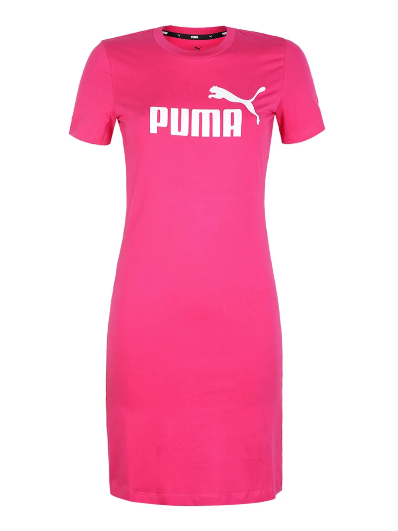SLIM TEE DRESS Vestito in cotone donna manica corta - fucsia