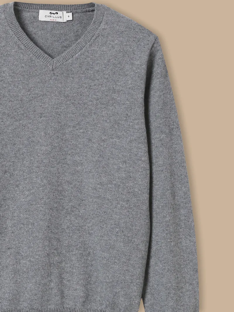 Jungen-Pullover mit V-Ausschnitt