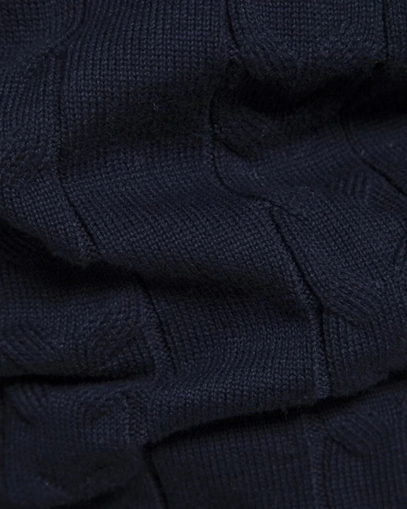 Frederico Cotton Zip Sweater with Pattern