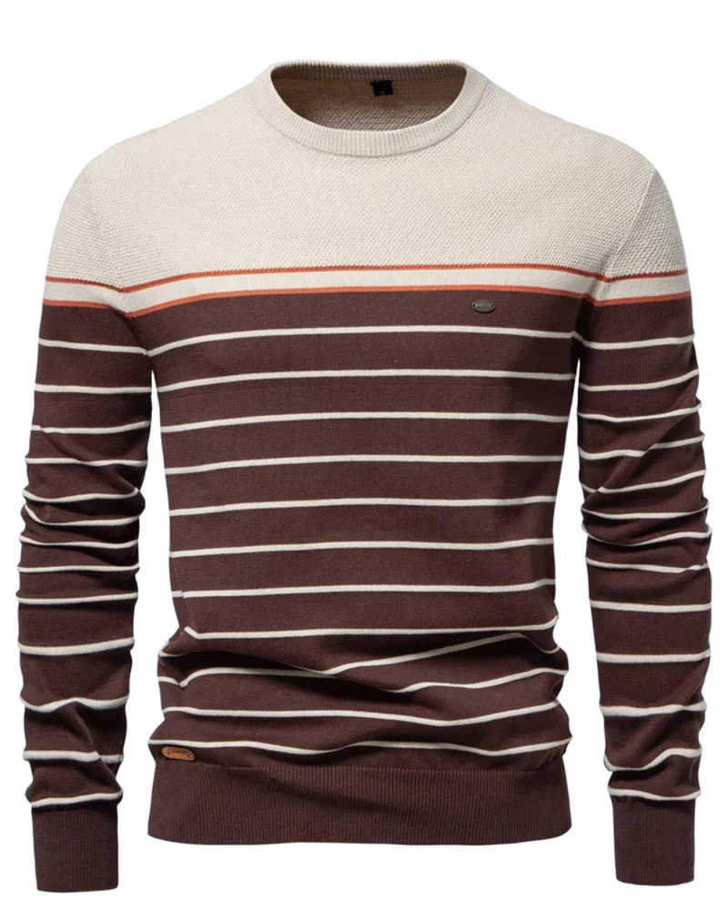 Men's Sweater With Stripe Design
