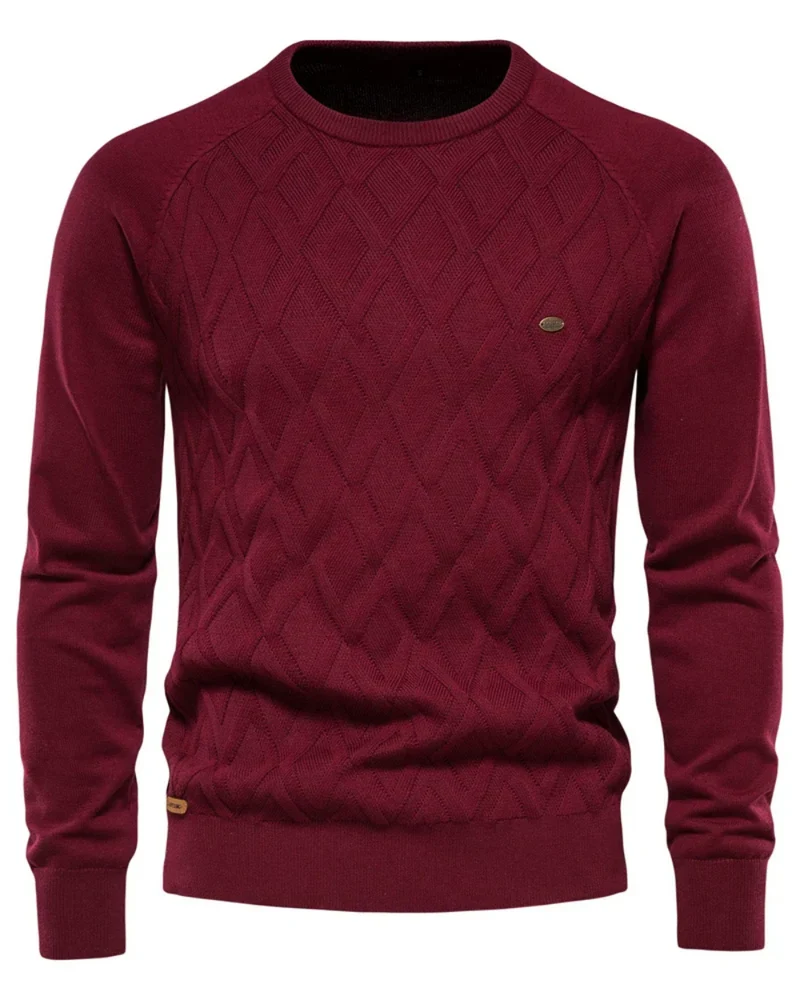 Men's Sweater With Checkered Design V2