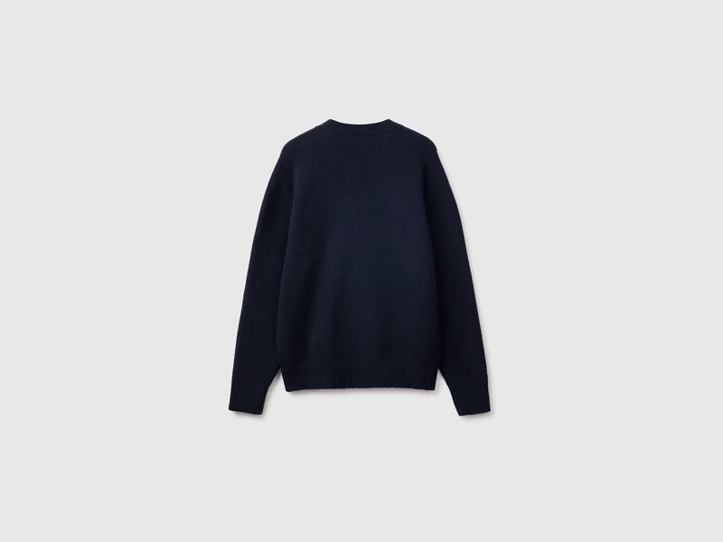 Oversize-Strickjacke aus Wollmischung