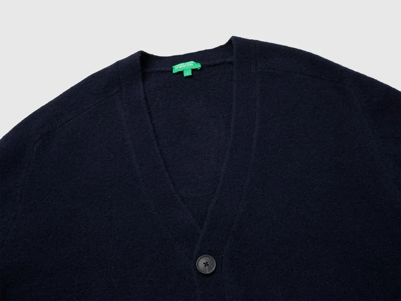 Oversize-Strickjacke aus Wollmischung