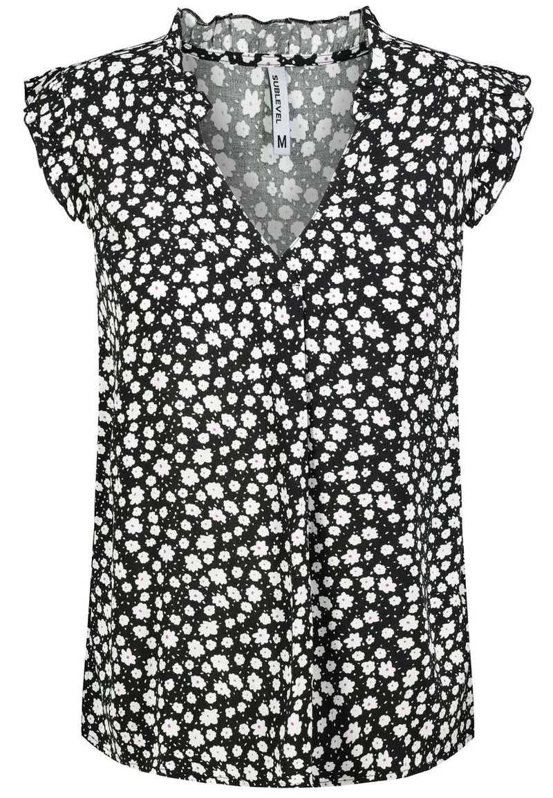 Damen, Bluse kurzarm