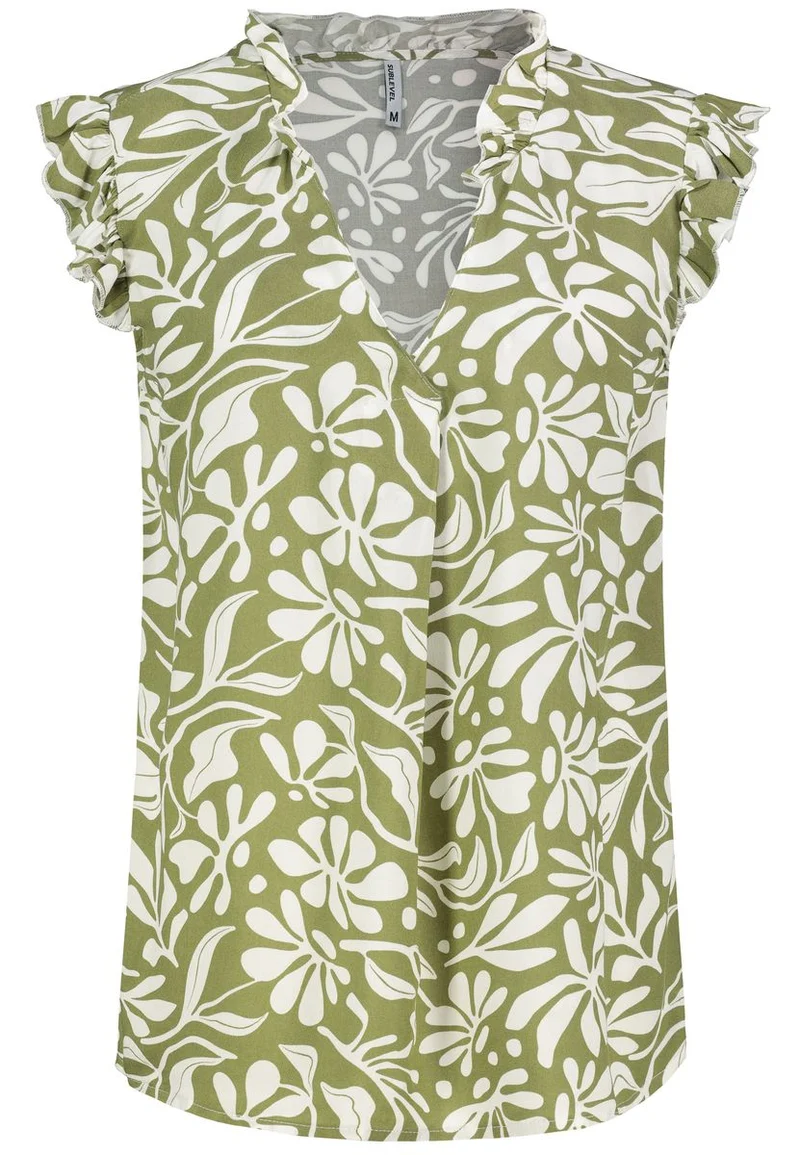 Damen, Bluse kurzarm