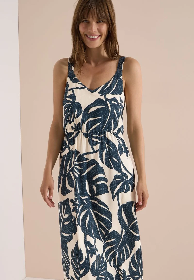 Maxikleid mit V-Neck und Print