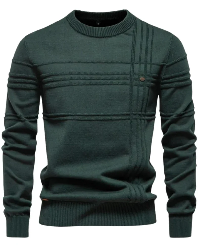 Men's Sweater With Checkered Design