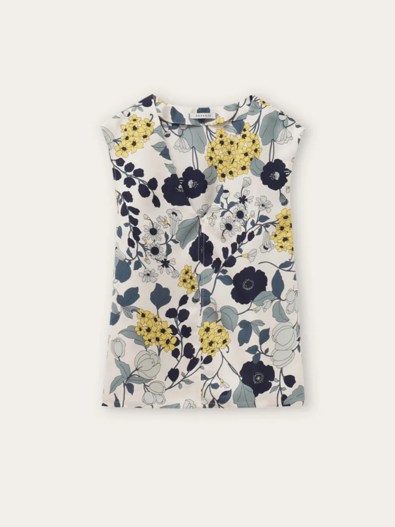Petal Printed Silk Twill