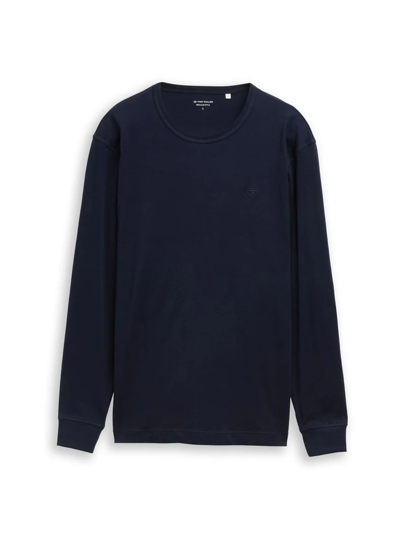 Basic Langarmshirt aus Baumwolle