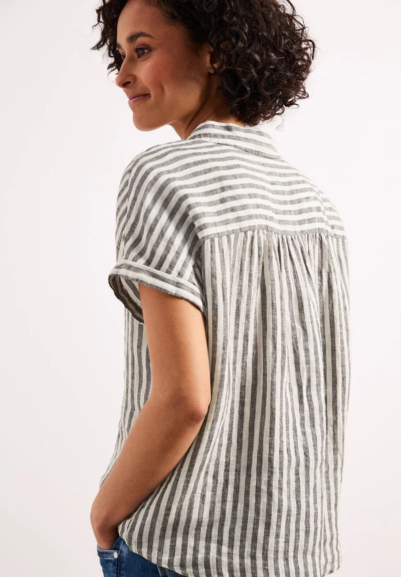 Dropped Shoulder Bluse aus Leinen