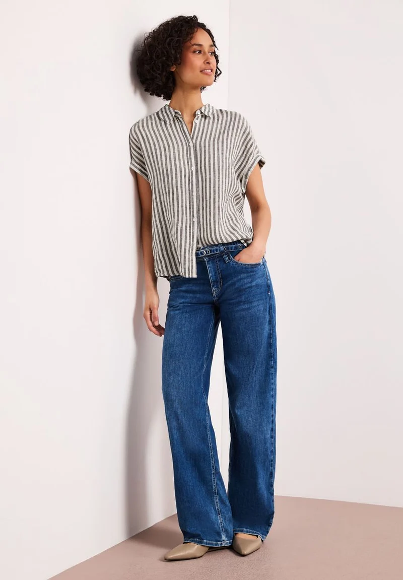 Dropped Shoulder Bluse aus Leinen
