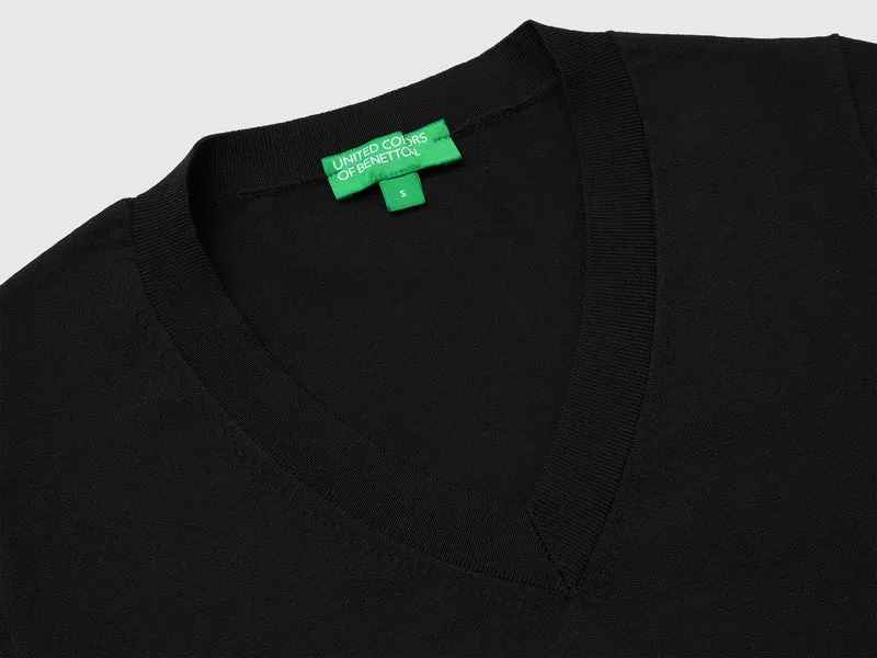 Kurzärmeliger Trikotpullover