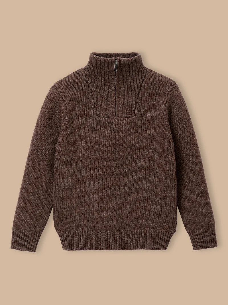 Jungenpullover mit Troyerkragen