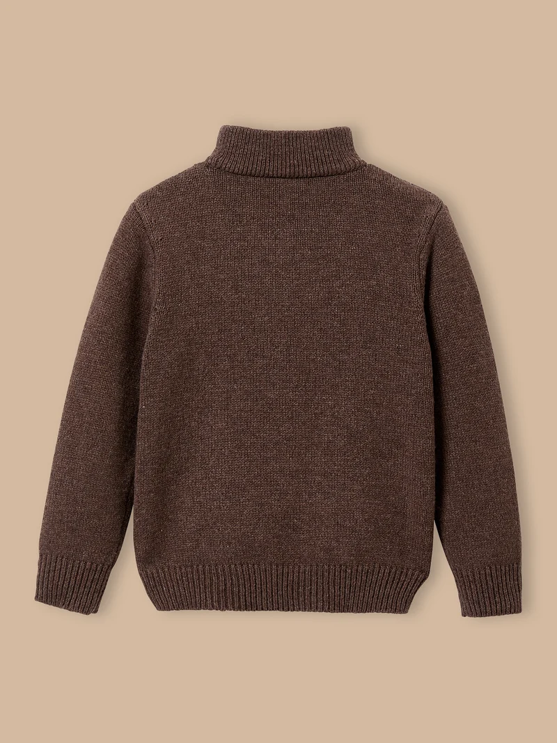 Jungenpullover mit Troyerkragen