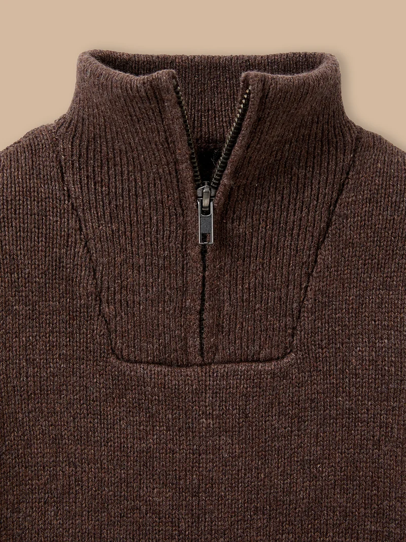 Jungenpullover mit Troyerkragen