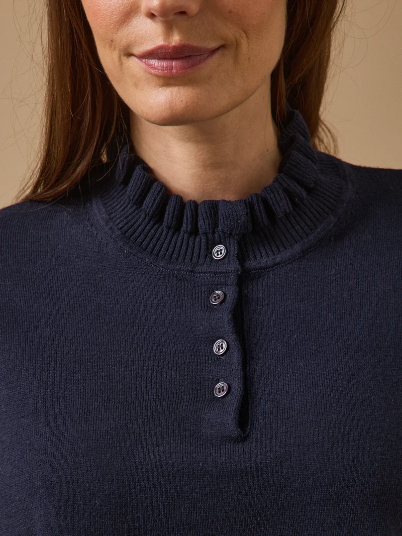 Damenpullover aus Baumwolle und RWS*-Merinowolle