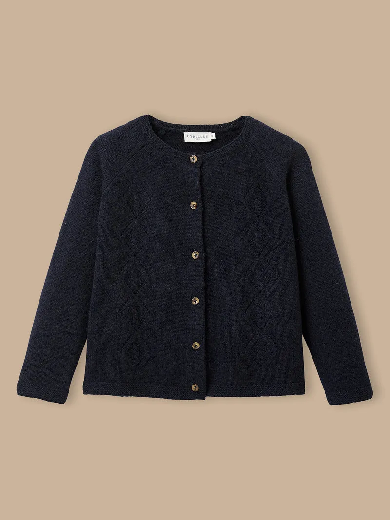 Mädchen-Cardigan aus Merino-Wolle