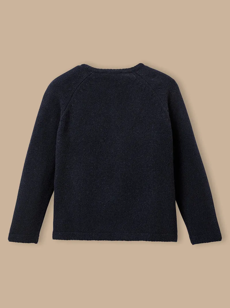 Mädchen-Cardigan aus Merino-Wolle