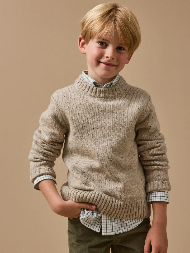 Jungenpullover aus Merino-Wolle