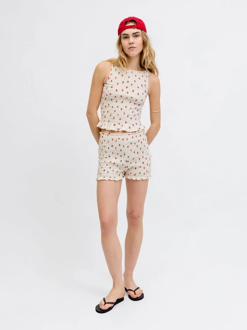 JXZOE SEERSUCKER FULL SMOCK TOP WVN LN