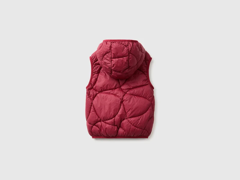 Wattierte, ärmellose Jacke mit Kapuze