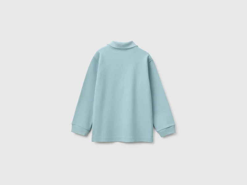 Langarm-Poloshirt aus 100 % Bio-Baumwolle