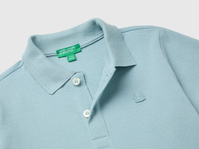 Langarm-Poloshirt aus 100 % Bio-Baumwolle
