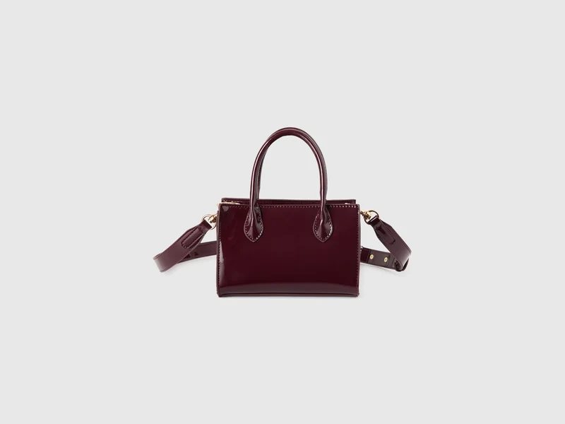 Mini-Lackledertasche