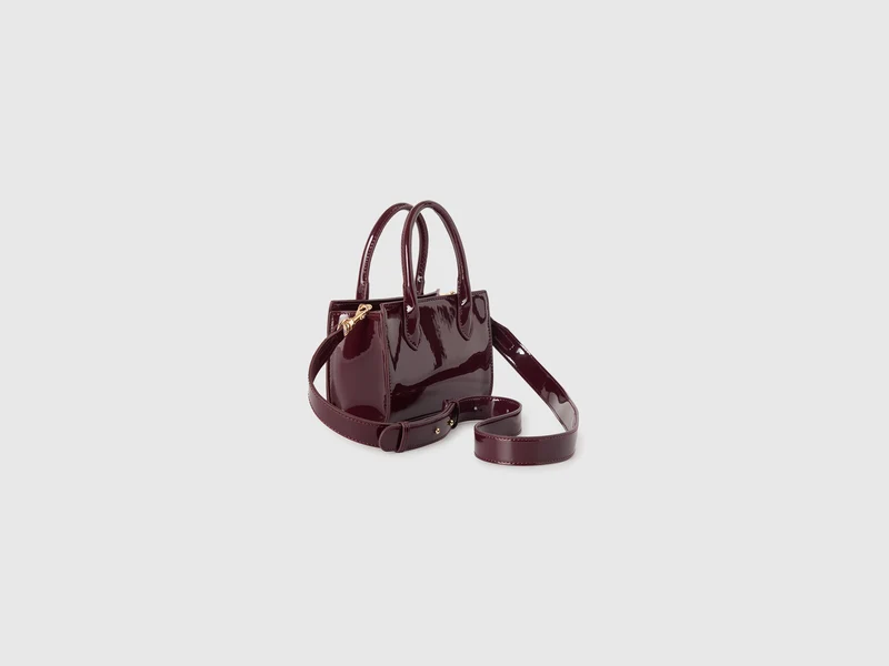 Mini-Lackledertasche