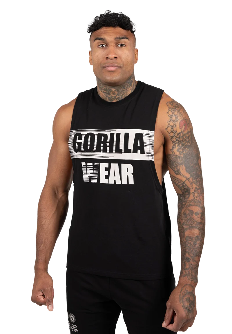 Lopez Drop Armhole Tank Top - Black