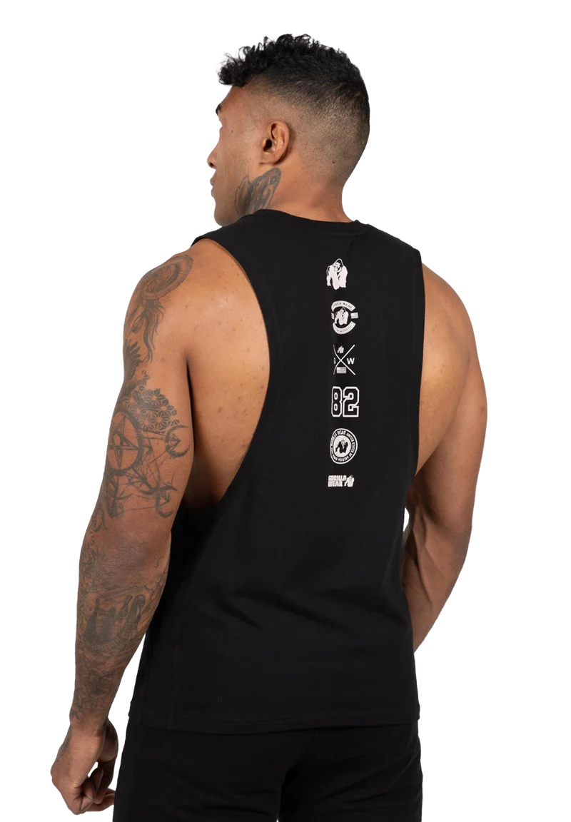 Lopez Drop Armhole Tank Top - Black