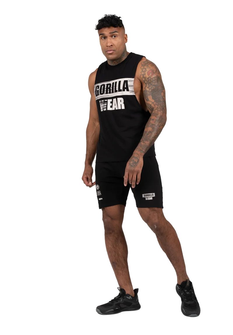 Lopez Drop Armhole Tank Top - Black