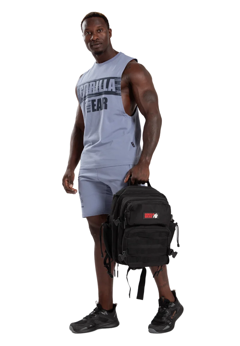 Lopez Drop Armhole Tank Top - Stonewash Blue