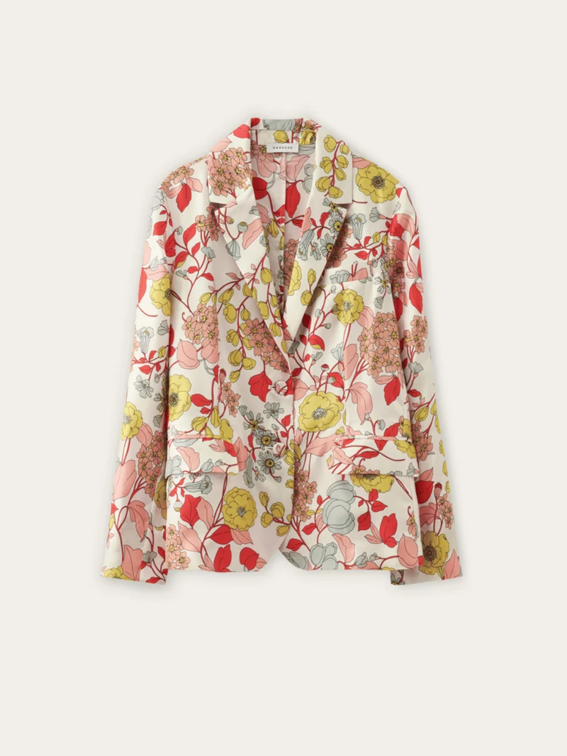 Coral Flower Blazer