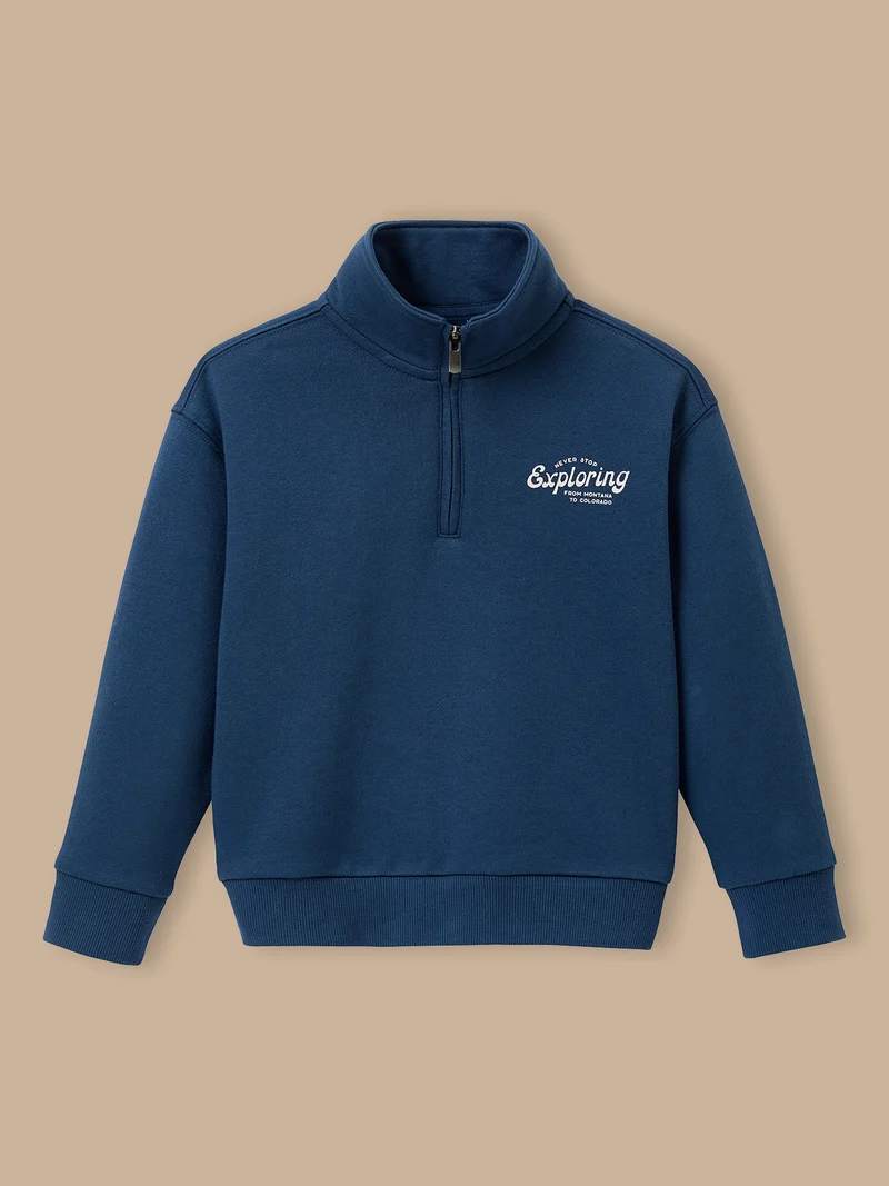 Jungen-Sweatshirt mit Stehkragen