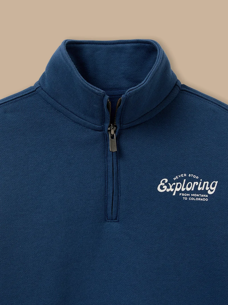 Jungen-Sweatshirt mit Stehkragen