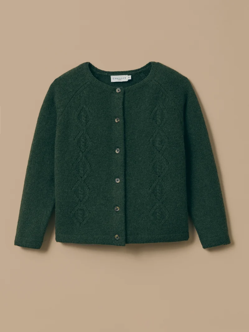 Mädchen-Cardigan aus Merino-Wolle
