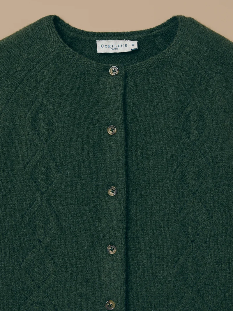 Mädchen-Cardigan aus Merino-Wolle