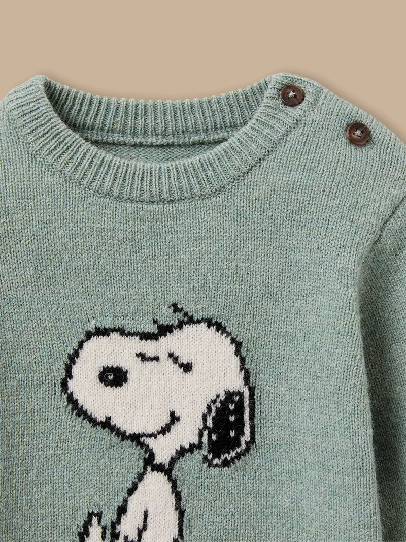 Baby Pullover Cyrillus X PEANUTS™ – Kollektion « Snoopy »