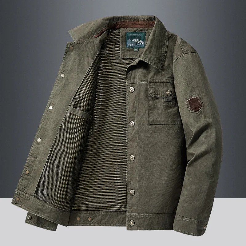 Elegant Cotton Windbreaker Jacket