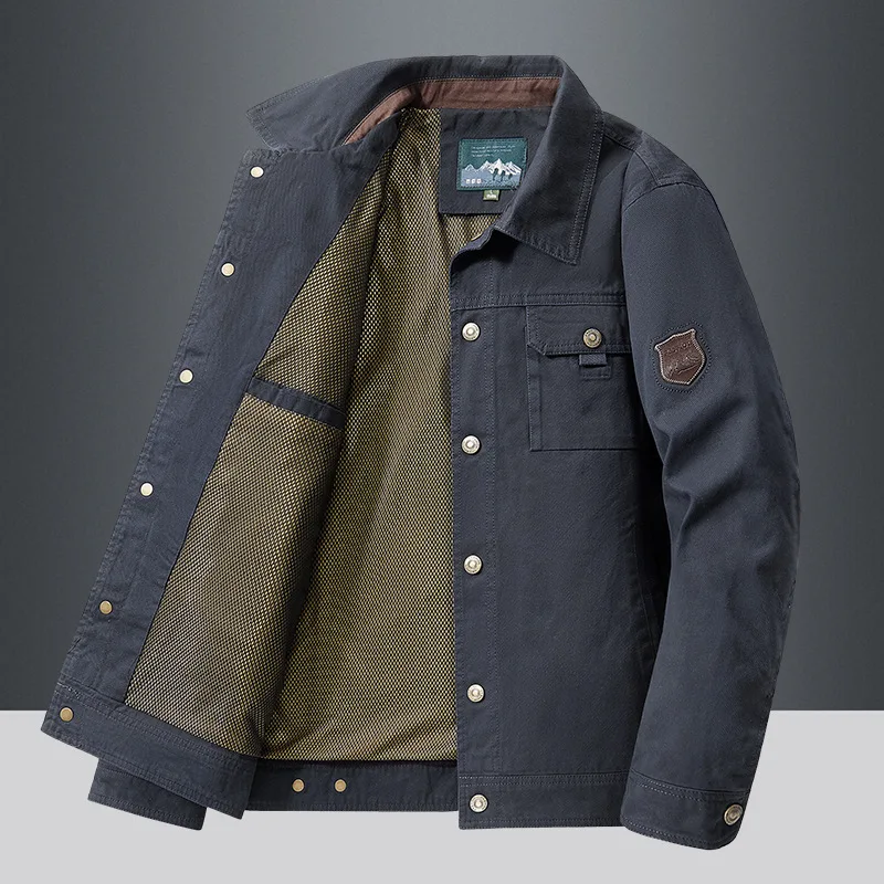 Elegant Cotton Windbreaker Jacket