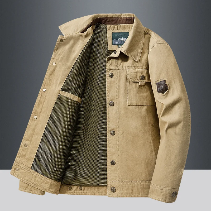 Elegant Cotton Windbreaker Jacket