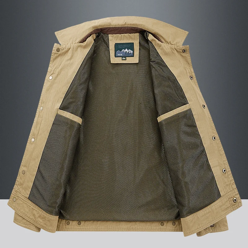 Elegant Cotton Windbreaker Jacket