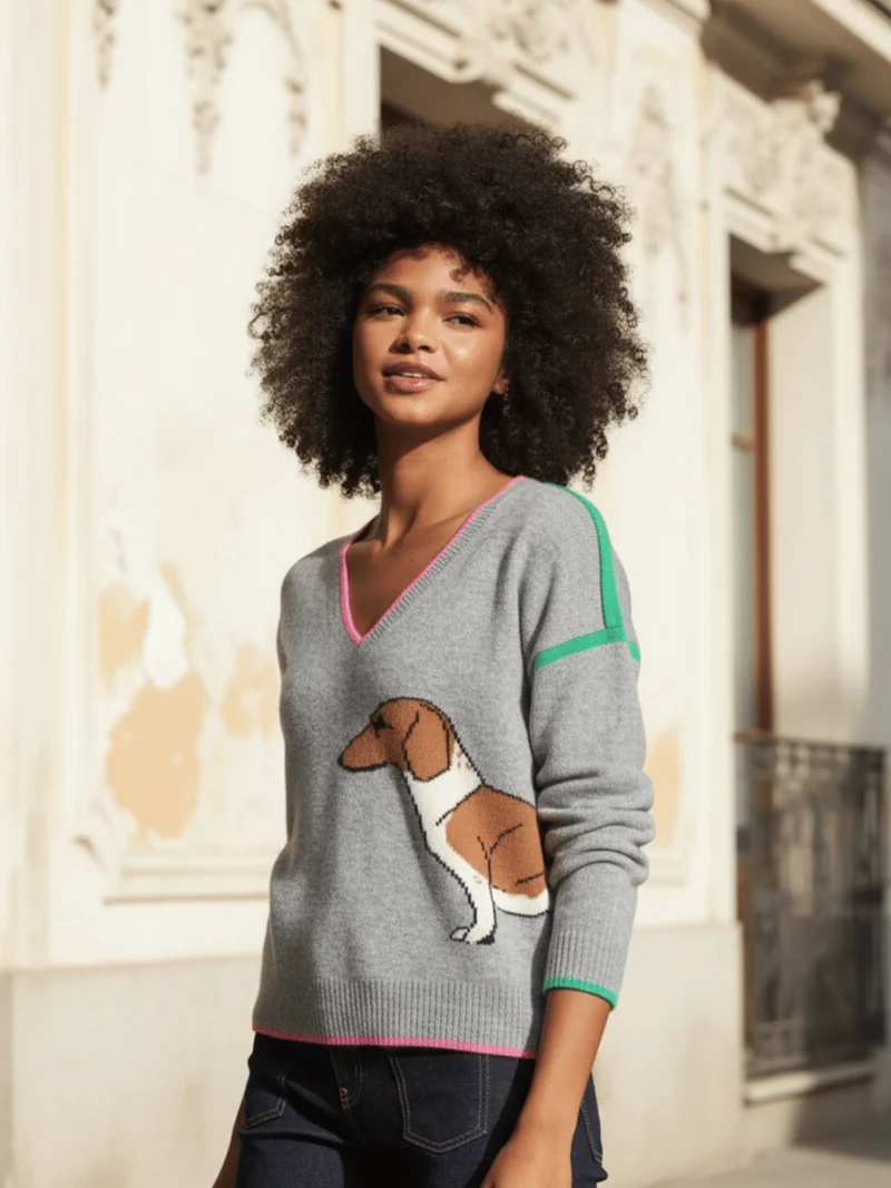 Dackelpullover Grau