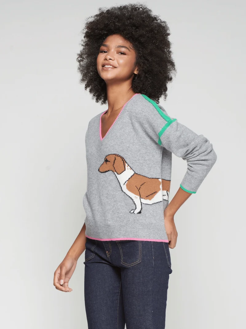 Dackelpullover Grau